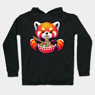 Funny Red Panda Eating Ramen Hoodie